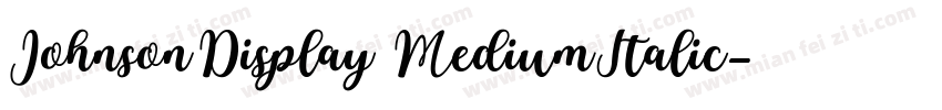 JohnsonDisplay MediumItalic字体转换